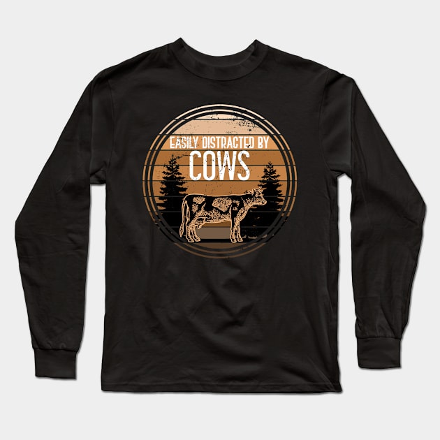 Farming Quote Funny Cow Long Sleeve T-Shirt by shirtsyoulike